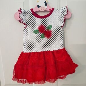 DDG darlings ruffle tutu skirted bodysuit romper dress baby girl 6-9 month